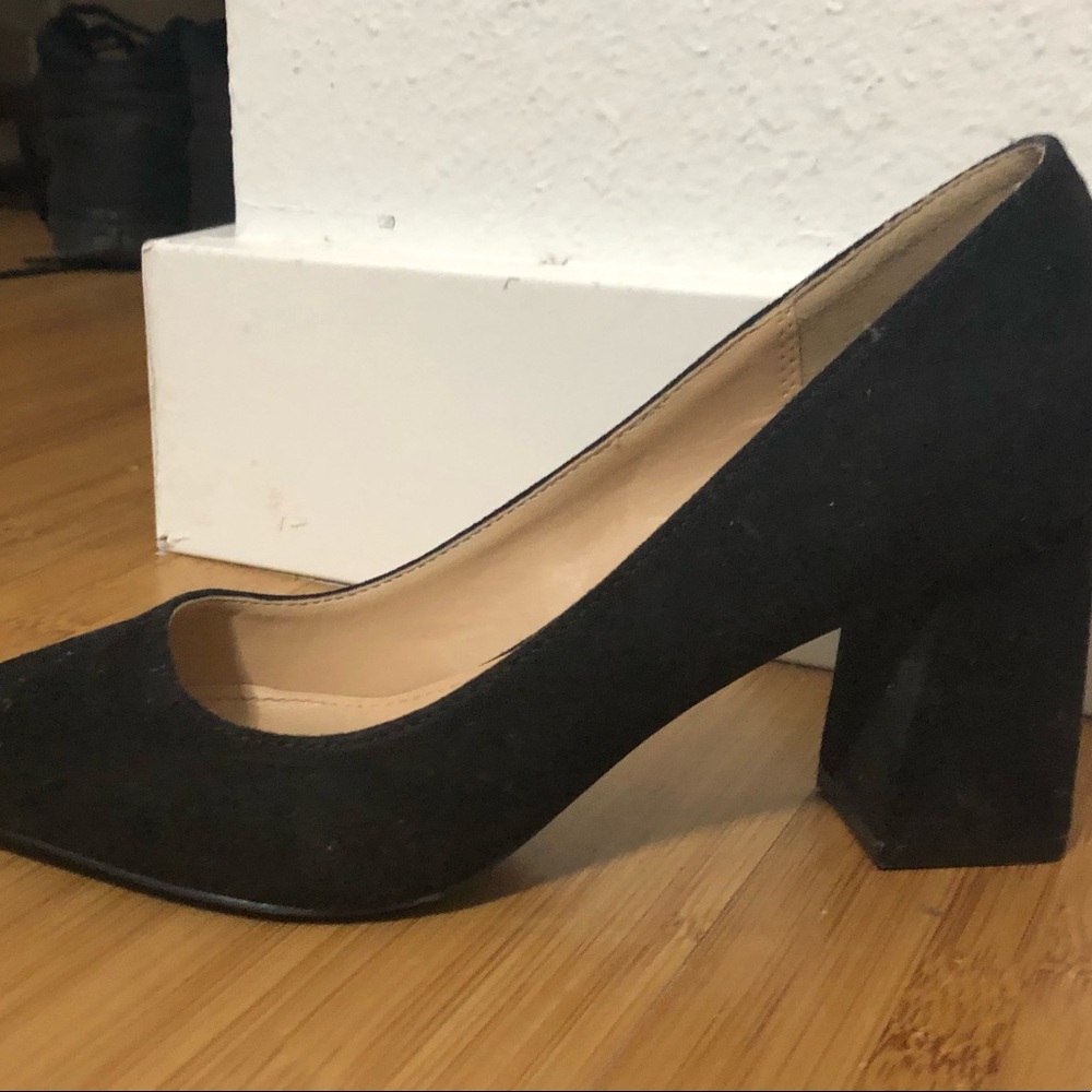 Black heel.